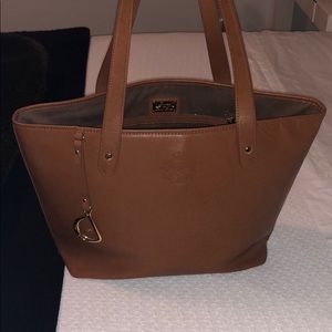 Large Ralph Lauren vegan leather tote